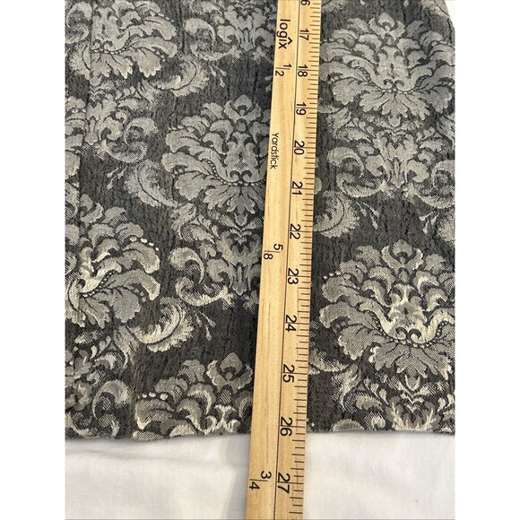 RJ Stevens Carol Escritor VTG silver gray Nehru shirt jacket mandarin collar 8 - Picture 8 of 10